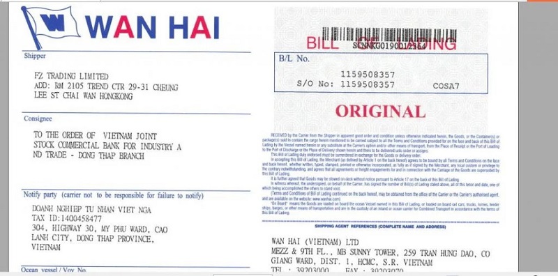 master bill là gì