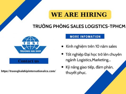 tuyển dụng trưởng phòng sale xuất nhập khẩu